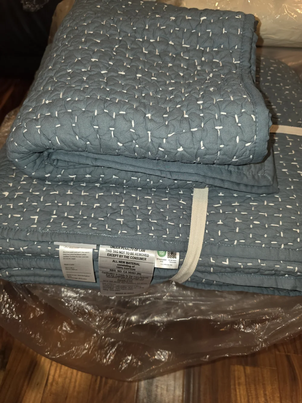 Quince European Linen Cotton Stitch Set - King/Cal-King - Ocean Blue